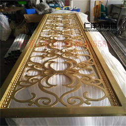 【現(xiàn)代簡約屏風玫瑰金活動客廳不銹鋼屏風進門玄關(guān)黑鈦鏤空隔斷】-